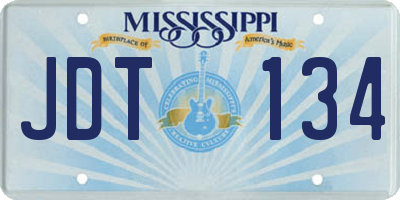 MS license plate JDT134
