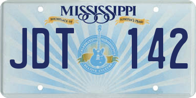 MS license plate JDT142