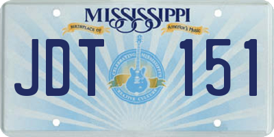 MS license plate JDT151