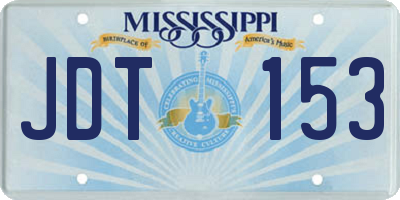 MS license plate JDT153