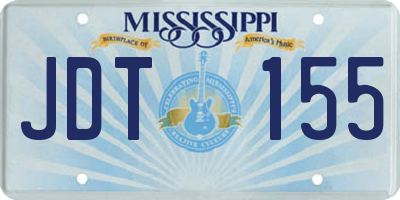 MS license plate JDT155