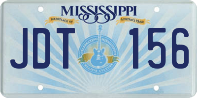 MS license plate JDT156