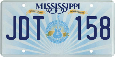 MS license plate JDT158