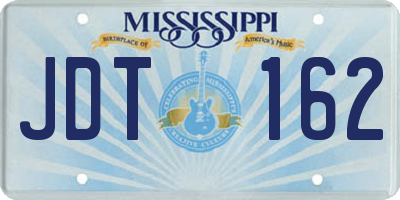 MS license plate JDT162