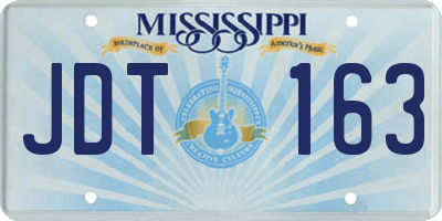 MS license plate JDT163