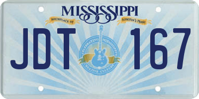 MS license plate JDT167