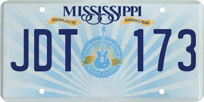 MS license plate JDT173