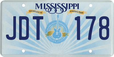 MS license plate JDT178