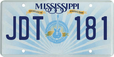 MS license plate JDT181