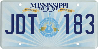 MS license plate JDT183