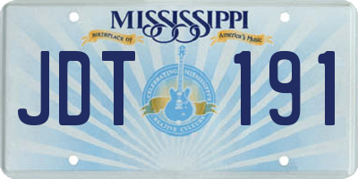 MS license plate JDT191