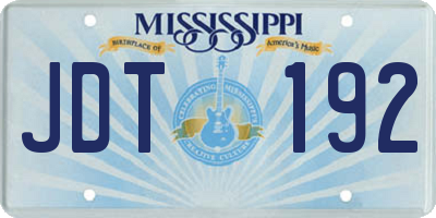 MS license plate JDT192