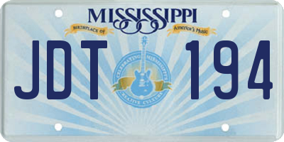 MS license plate JDT194