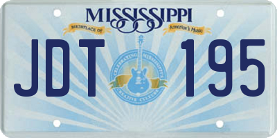 MS license plate JDT195