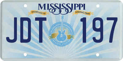 MS license plate JDT197