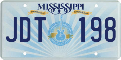 MS license plate JDT198