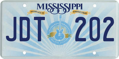 MS license plate JDT202