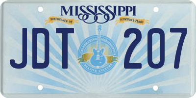 MS license plate JDT207