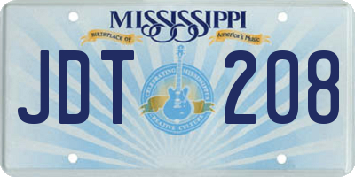 MS license plate JDT208