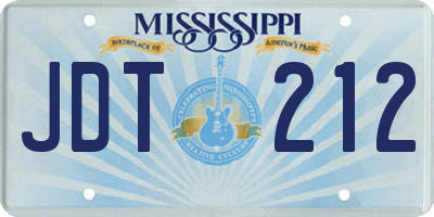 MS license plate JDT212
