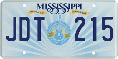 MS license plate JDT215