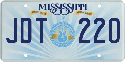 MS license plate JDT220