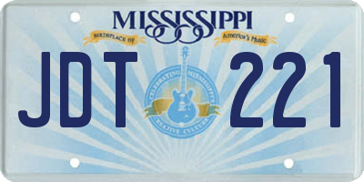 MS license plate JDT221