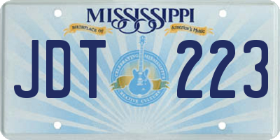 MS license plate JDT223