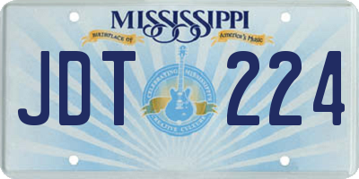 MS license plate JDT224