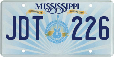 MS license plate JDT226