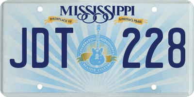 MS license plate JDT228