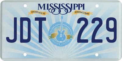 MS license plate JDT229