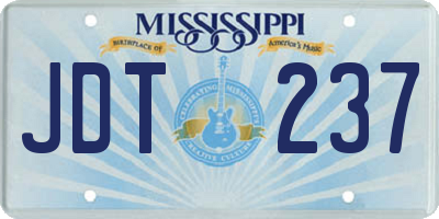 MS license plate JDT237