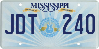 MS license plate JDT240