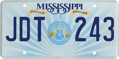 MS license plate JDT243