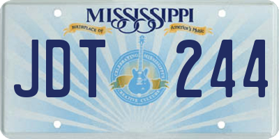 MS license plate JDT244