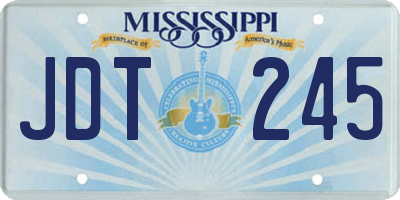 MS license plate JDT245