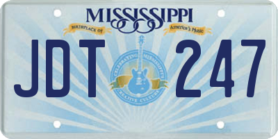 MS license plate JDT247