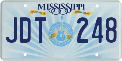 MS license plate JDT248