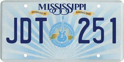 MS license plate JDT251
