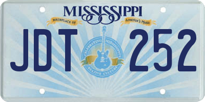 MS license plate JDT252
