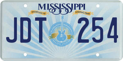 MS license plate JDT254