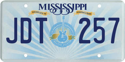 MS license plate JDT257