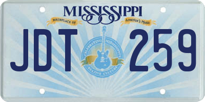 MS license plate JDT259