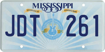 MS license plate JDT261