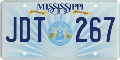 MS license plate JDT267