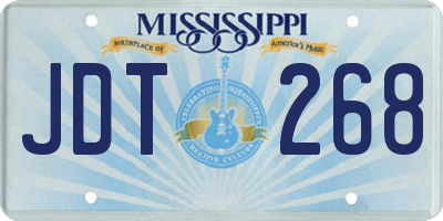 MS license plate JDT268