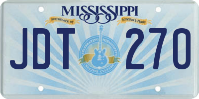 MS license plate JDT270