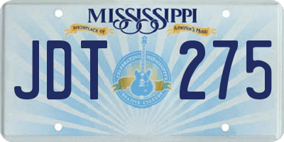 MS license plate JDT275