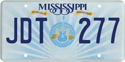 MS license plate JDT277